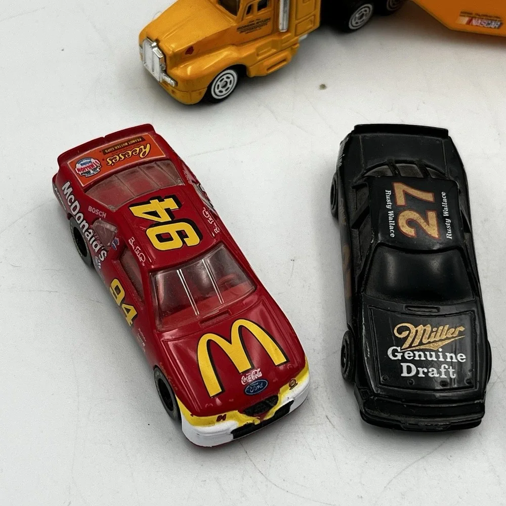 Lot of Die Cast Nascar Cars Mixed McDonalds Semi Truck  Hauler 6 Pieces